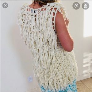 Crotchet Shaggy Fringe Vest